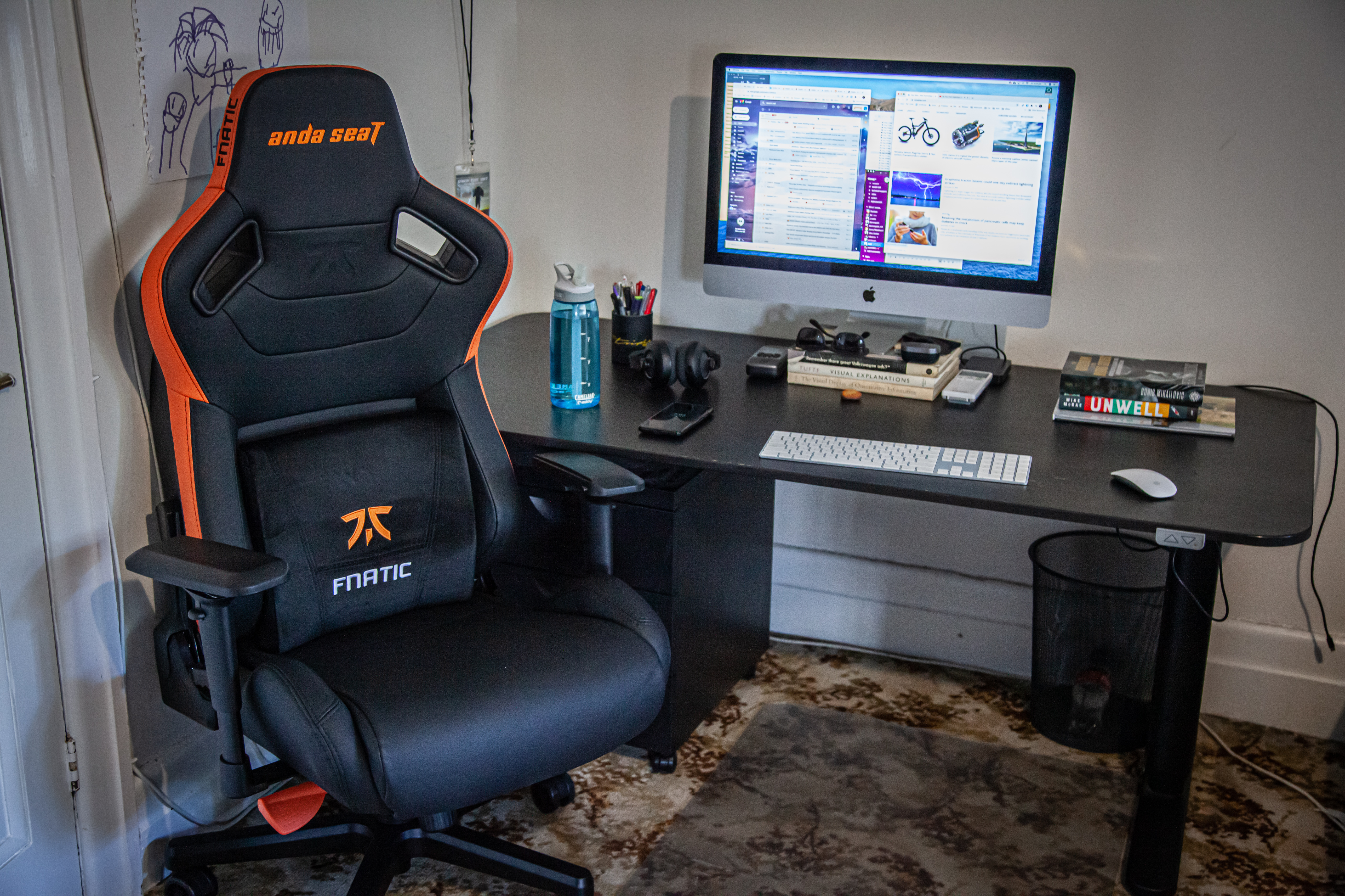 You're damn right I cleaned up my desk for this shot. The AndaSeat Fnatic Edition Premium Gaming Chair makes you feel like you're sitting in a supercar in your office