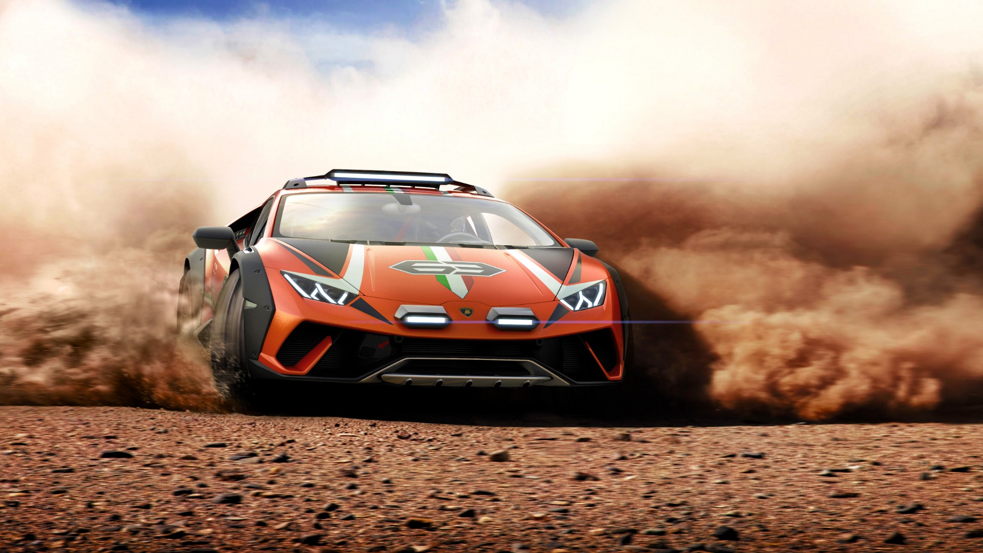 Lamborghini sends the dust flying with one,off Huracán