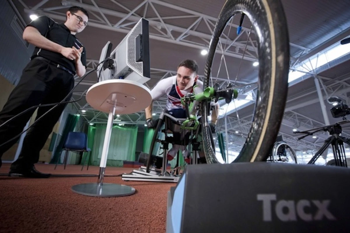 BAE Systems has developed a trainer for professional wheelchair racers, which lets them virtually train on courses around the world