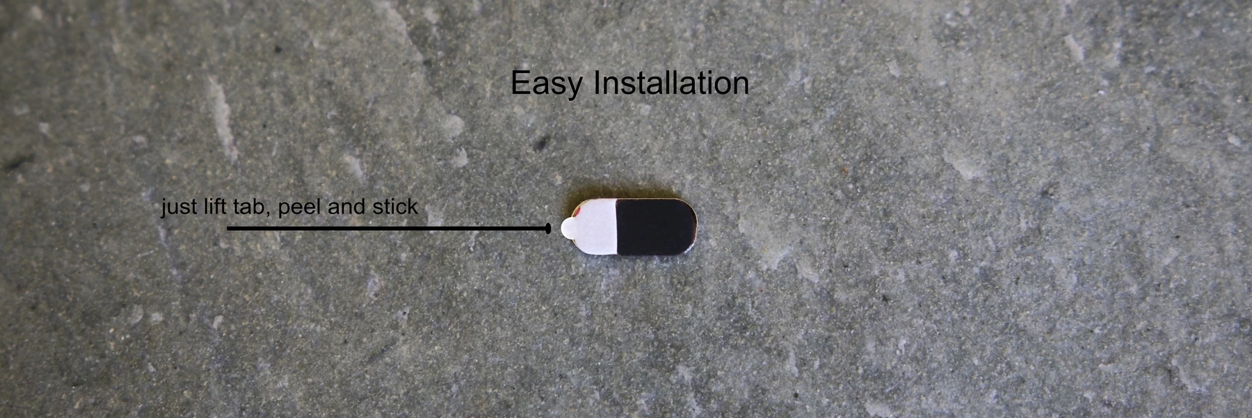 The Nope 2.0 is installed by peeling off a tab from its 3M VHB adhesive pad, after which it can be attached to a device