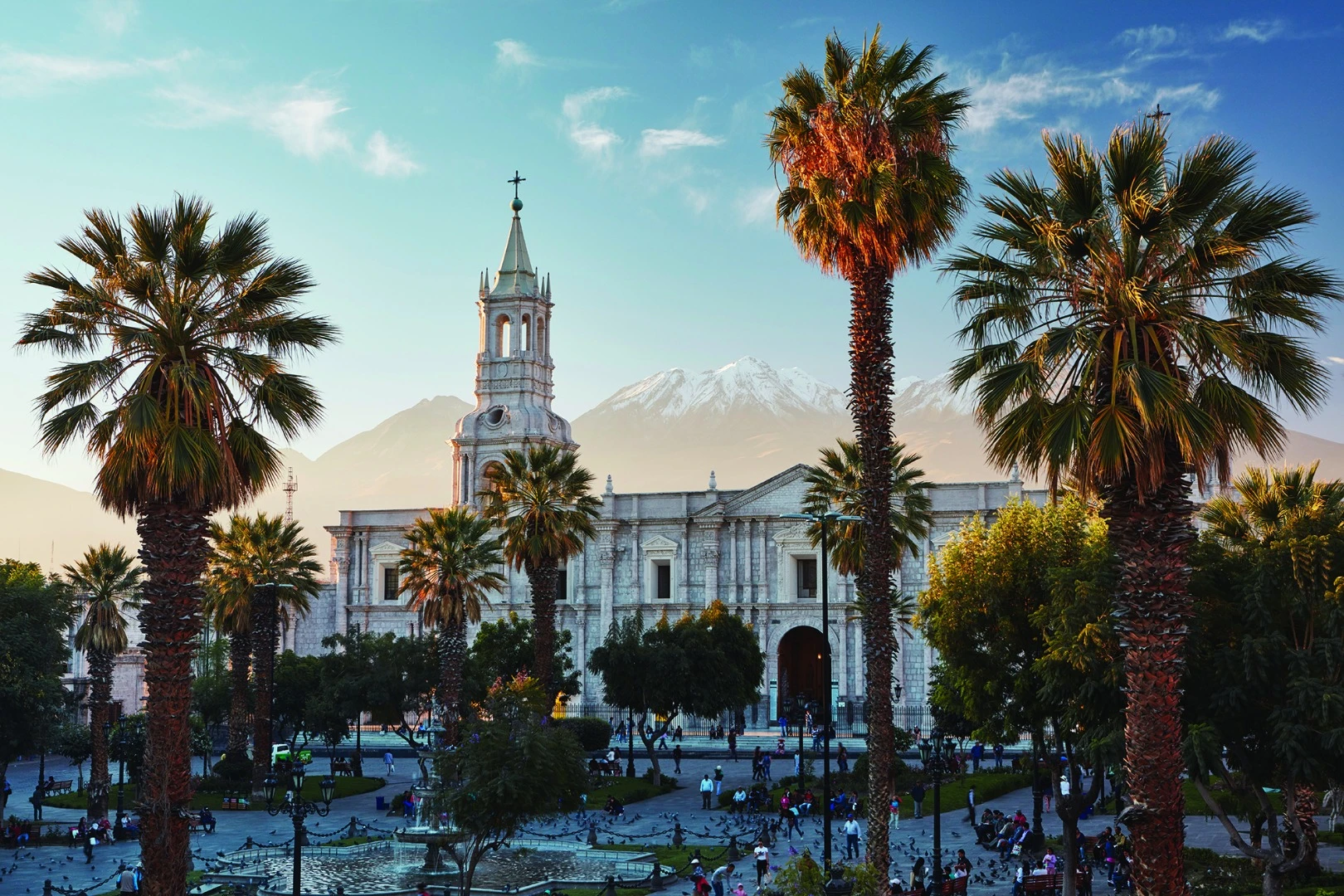 The list of stops on the Belmond Andean Explorer includes the city of Arequipa