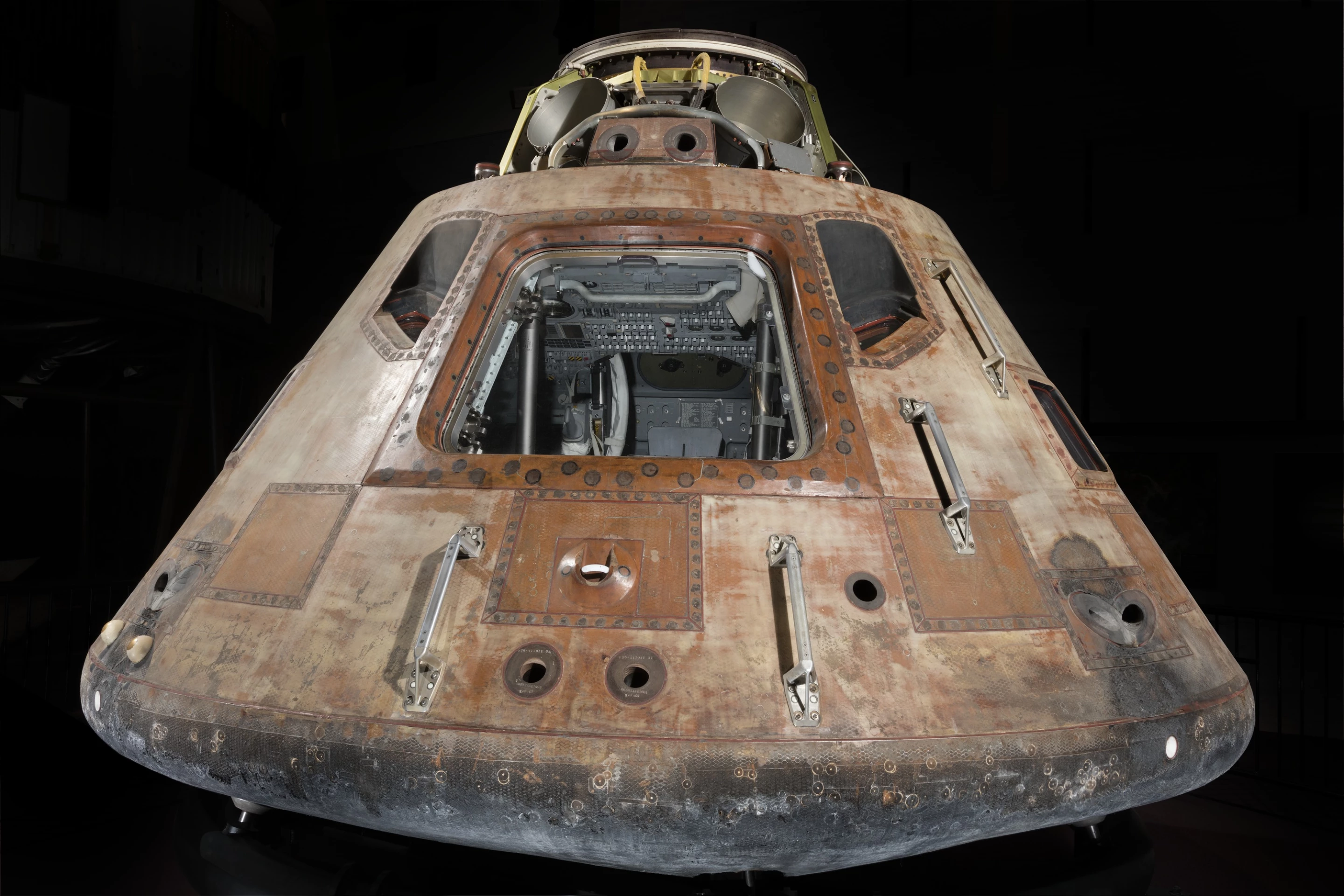 The command module from Apollo 11 – the living quarters of Armstrong, Aldrin and Collins on the first lunar landing mission in 1969