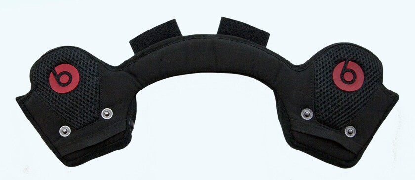 The padded Communication Neckroll with integrated Beats by Dr. Dre headphones can be purchased separately