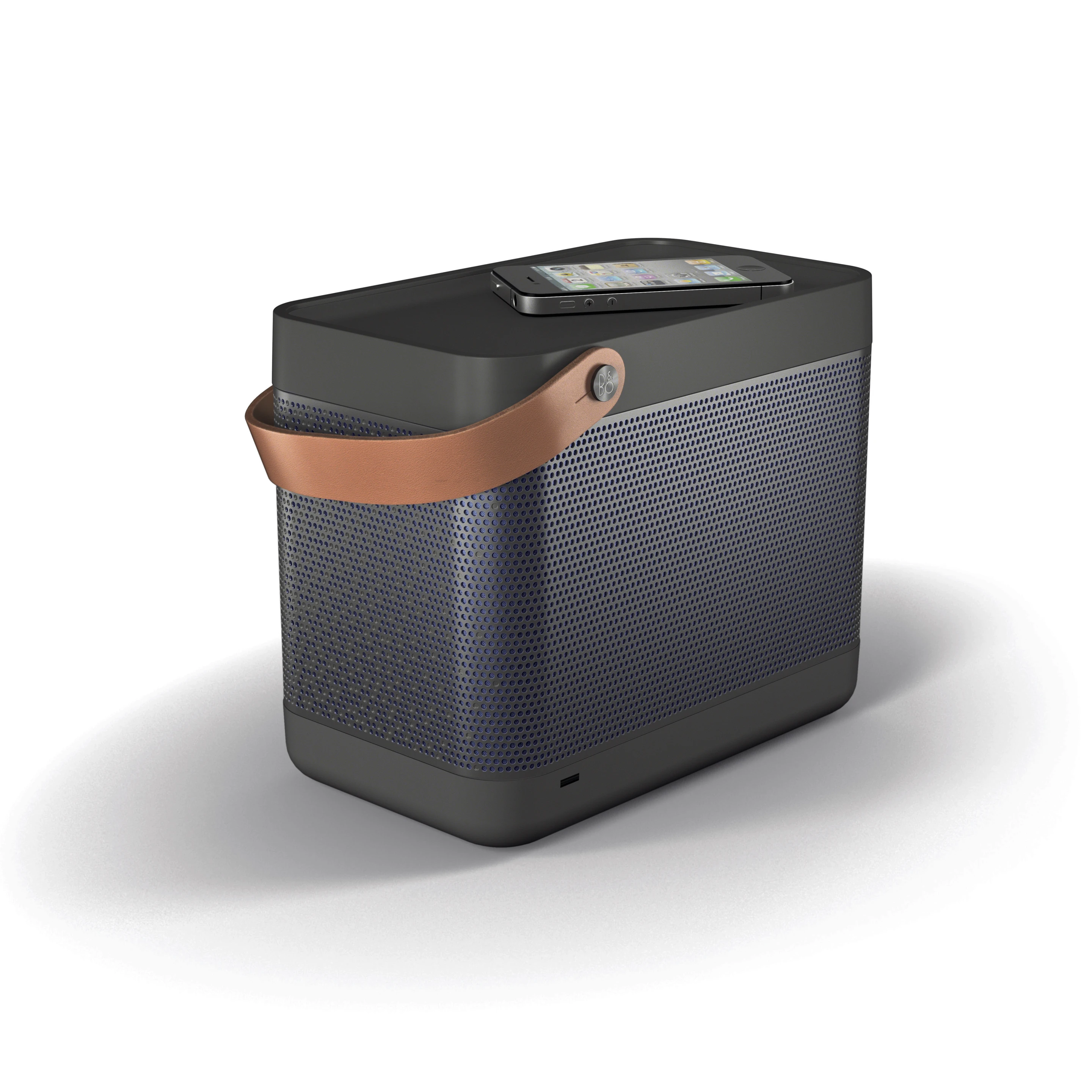 The Bang & Olufsen PLAY Beolit 12 AIRPLAY is about the size of a small car battery at 23 x 15 x 18.8 cm, weighing slightly less at 2.8 kg