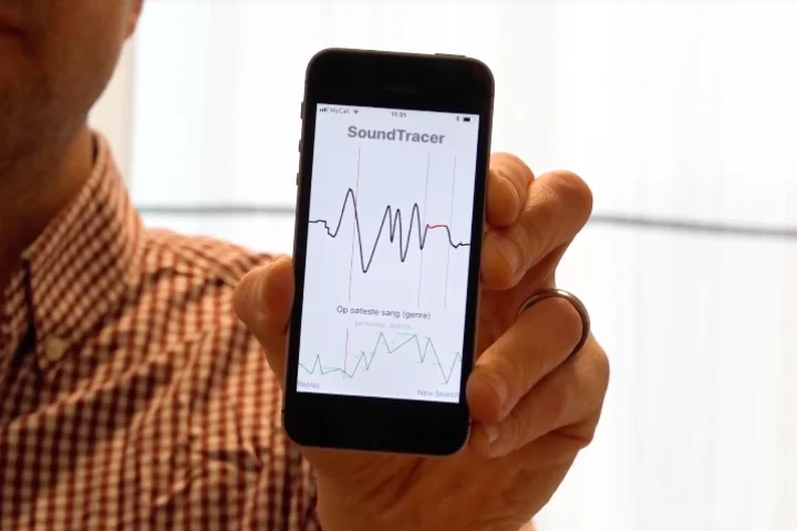 A user-generated music graph (top) is matched to that of the actual song