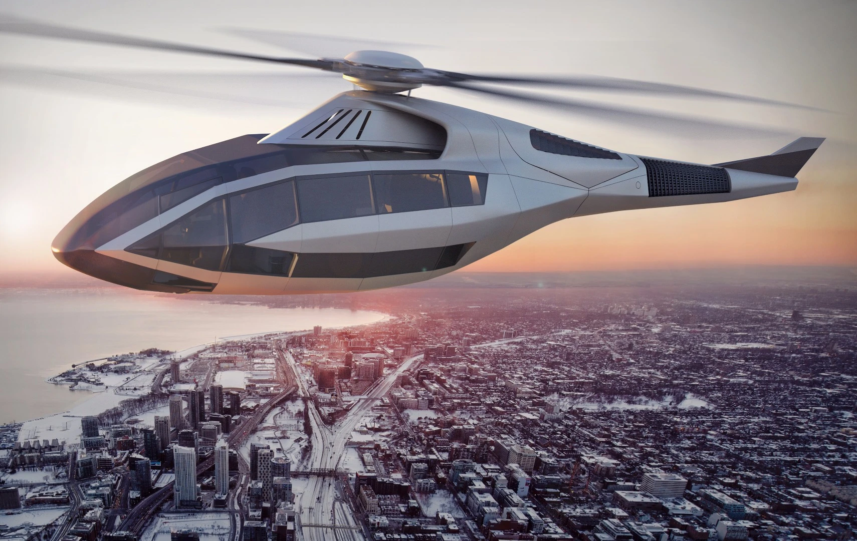 Artist's impression of the Bell FCX-001 concept rotorcraft