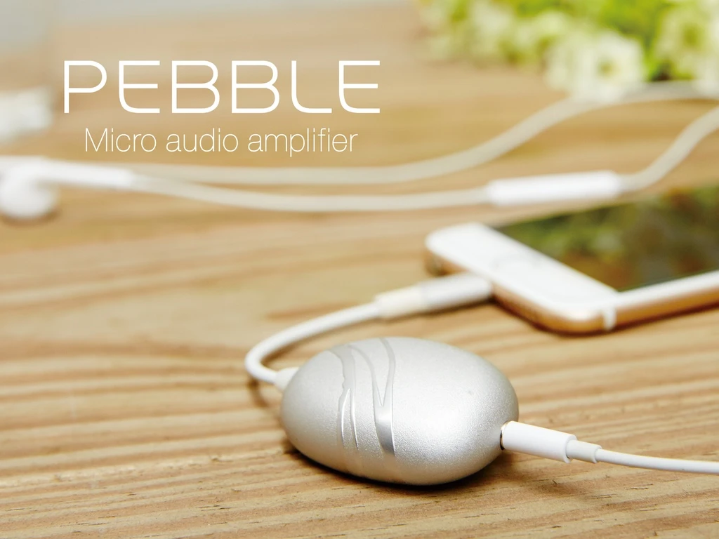 With its built-in Lightning cable and 3.5-mm audio jack, the Cobble micro audio amplifier is designed to be plug-and-play