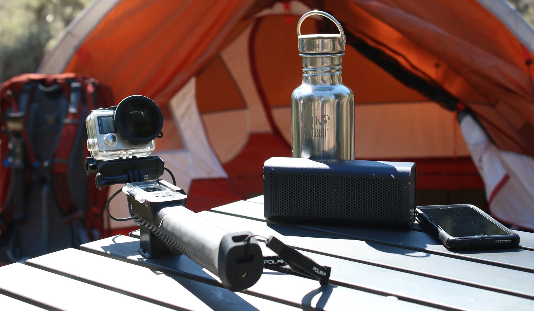 The PolarPro PowerGrip H2O has an integrated battery and standard GoPro-style mount at the end