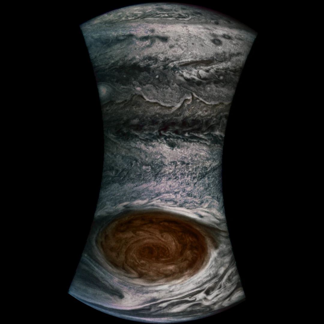 Alternate saturation highlights of Great Red Spot
