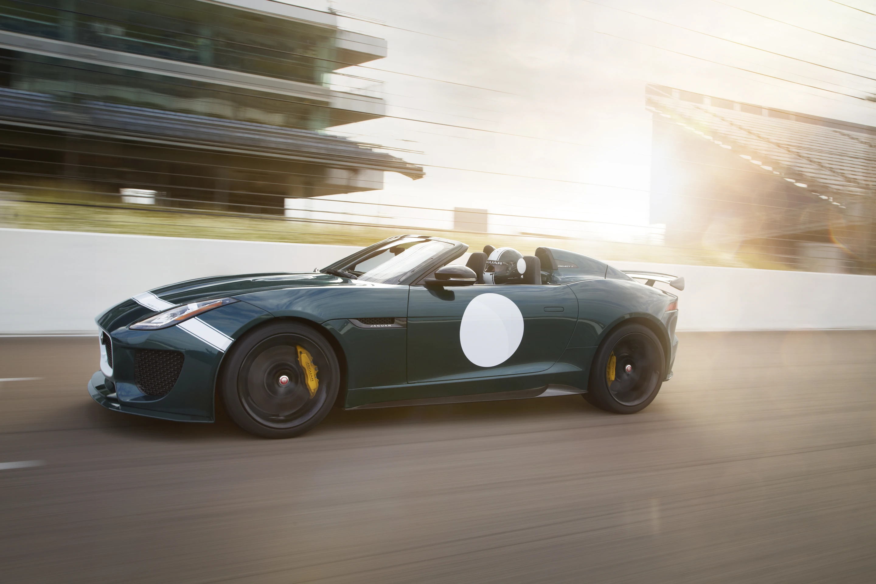 The Jaguar F-Type Project 7 has an 8-speed flappy paddle gearbox