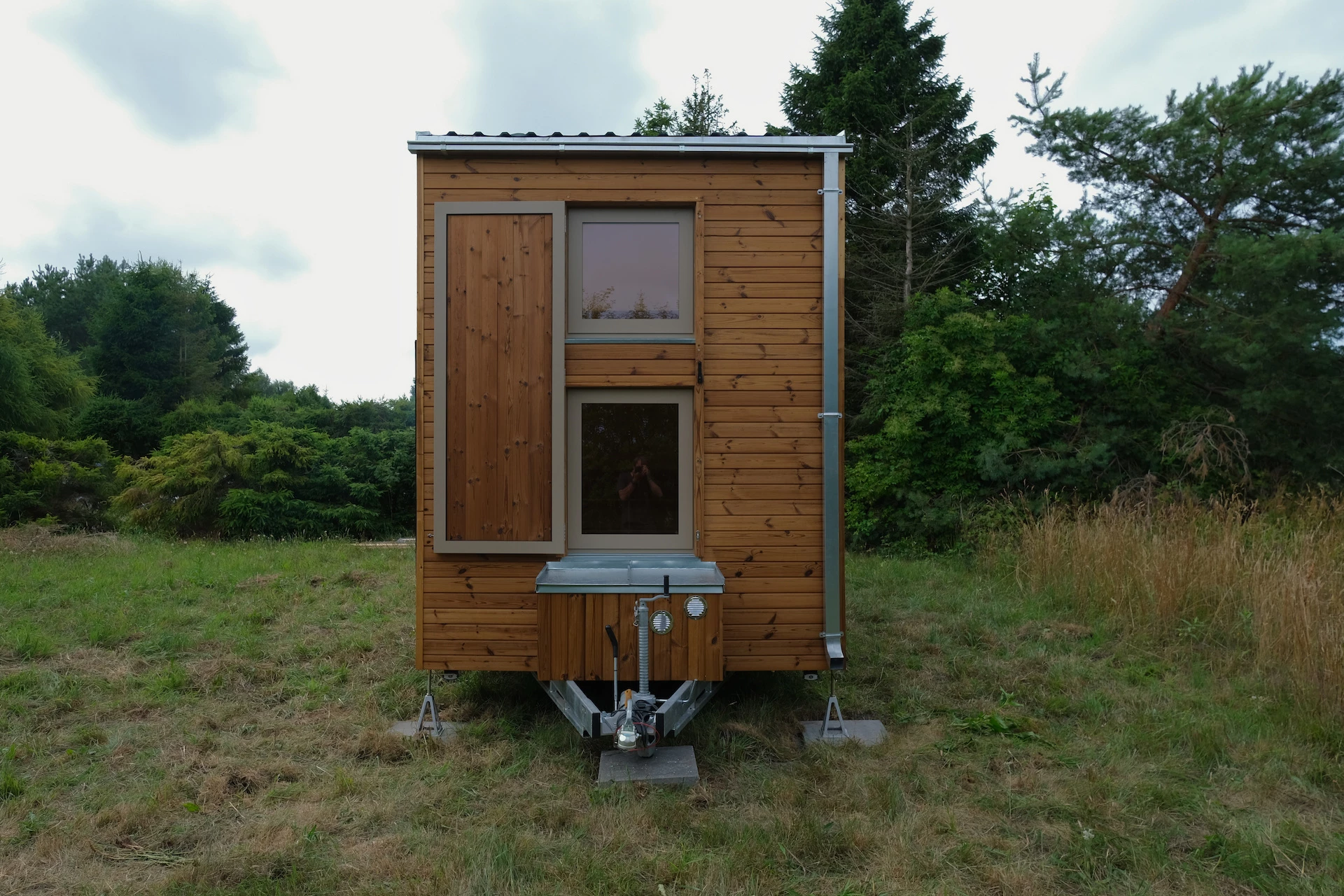 The Redukt individual design no. 3's glazing can be covered with shutters