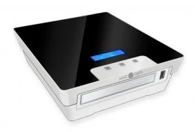The Micoder rips CDs to MP3 format and transfers them to a portable MP3 player in 5-7 minutes