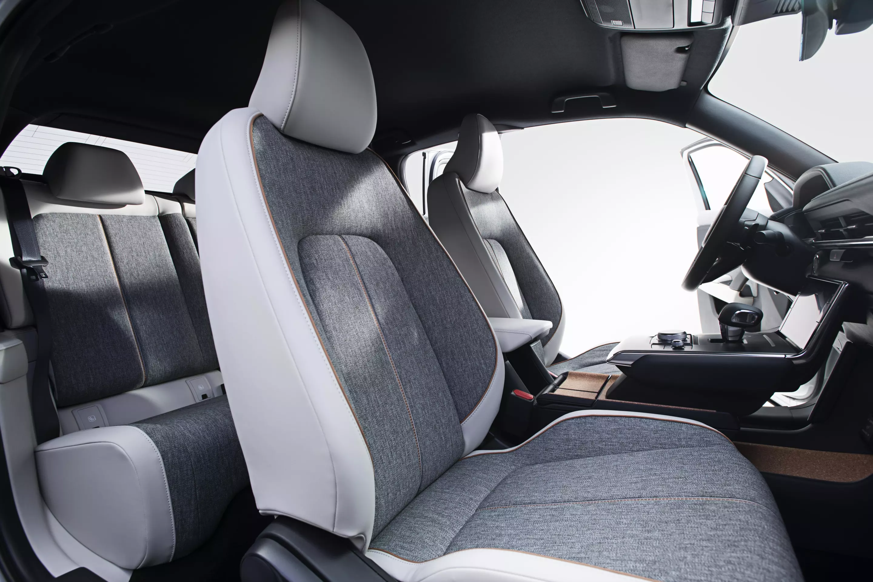 Access to the rear seating is uncomplicated by the lack of a central pillar in the MX-30