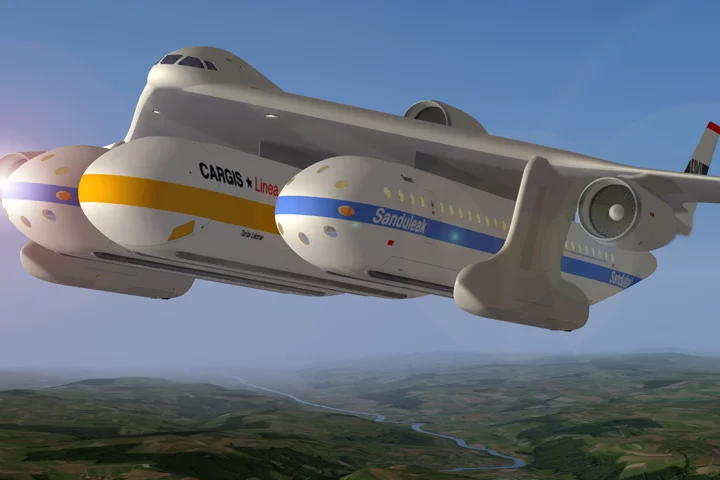 The Clip-Air combines air and rail transport elements