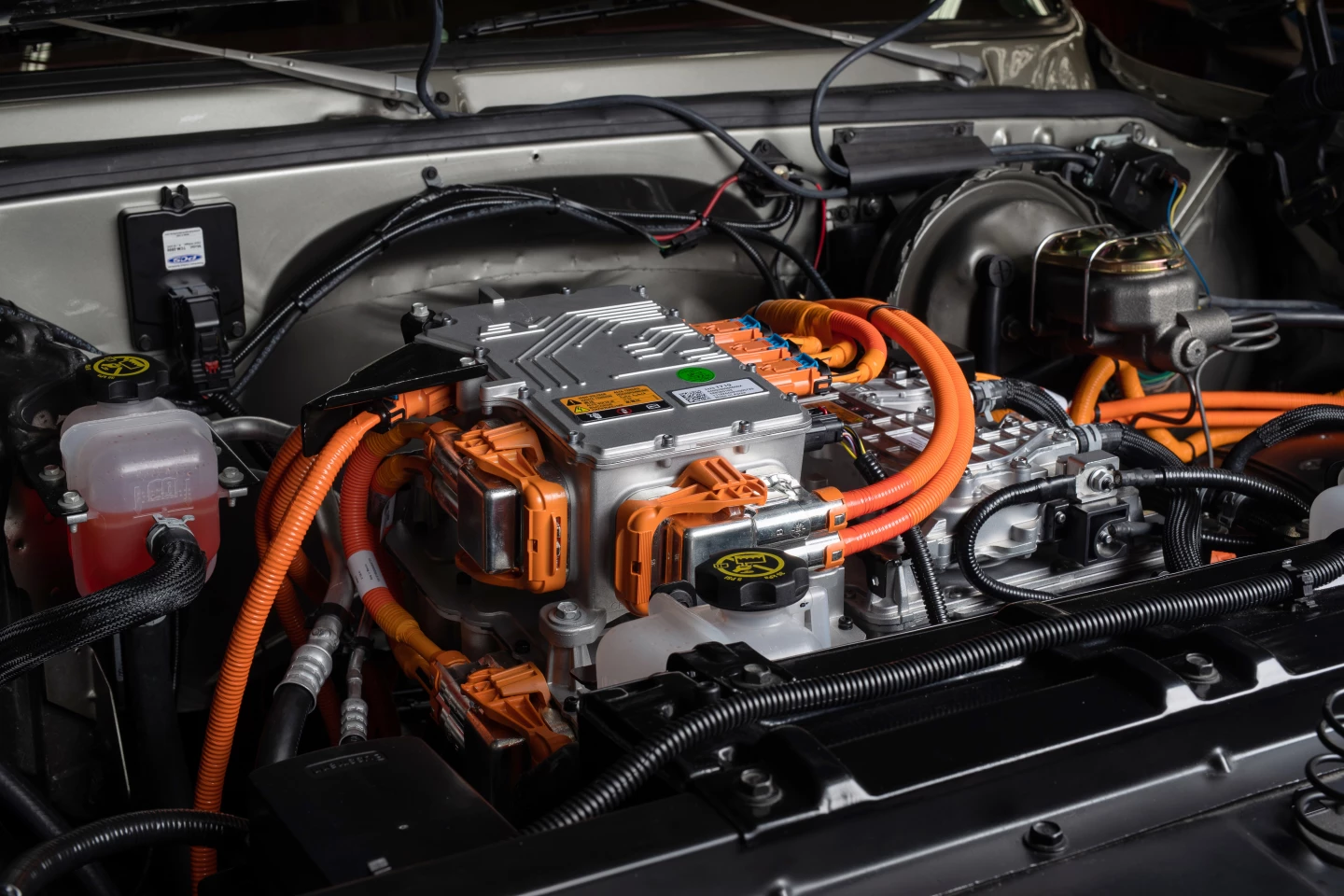 The 1977 K5 Blazer-E pairs a Bolt motor with a Chevrolet Performance electronically controlled four-speed automatic
