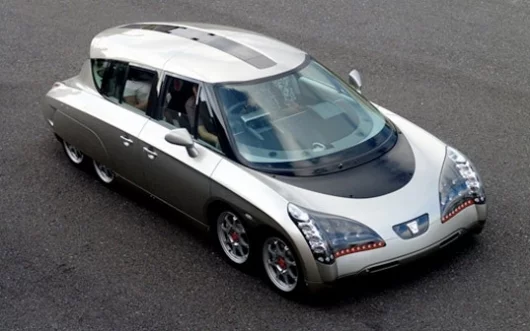 The Eliica eight-wheeled electric supercar