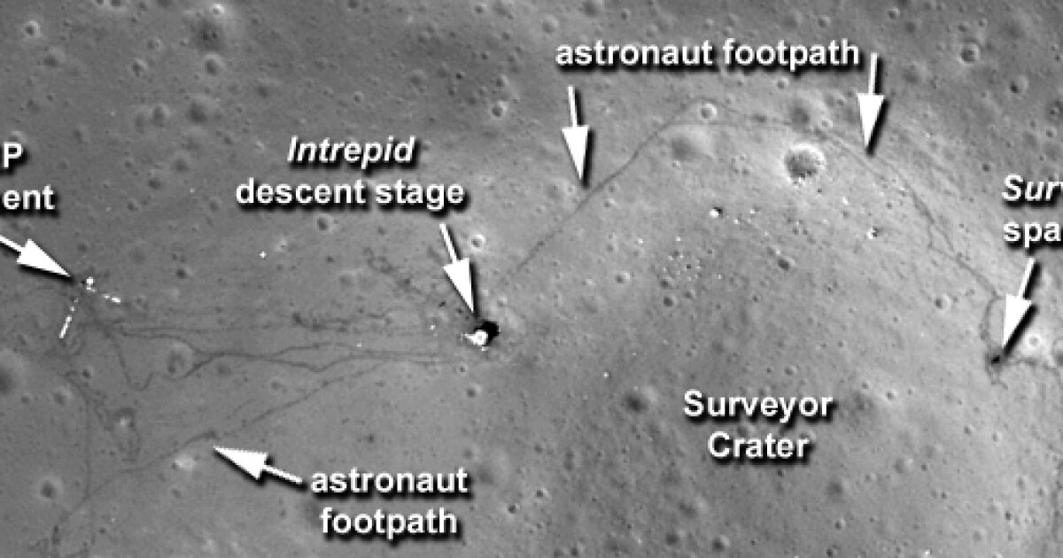 New NASA pics show Apollo astronauts' footpaths on the moon