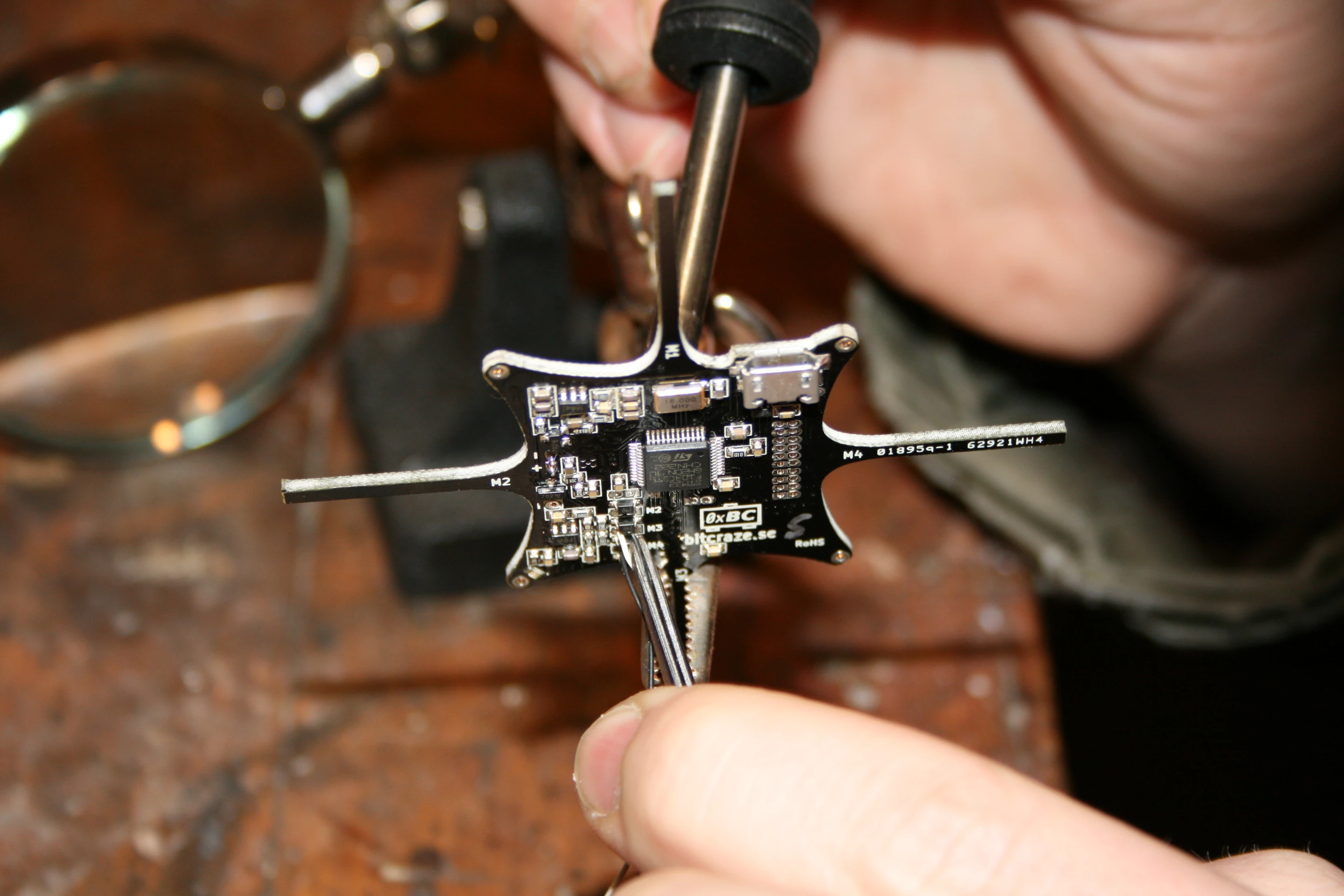 Soldering the motors