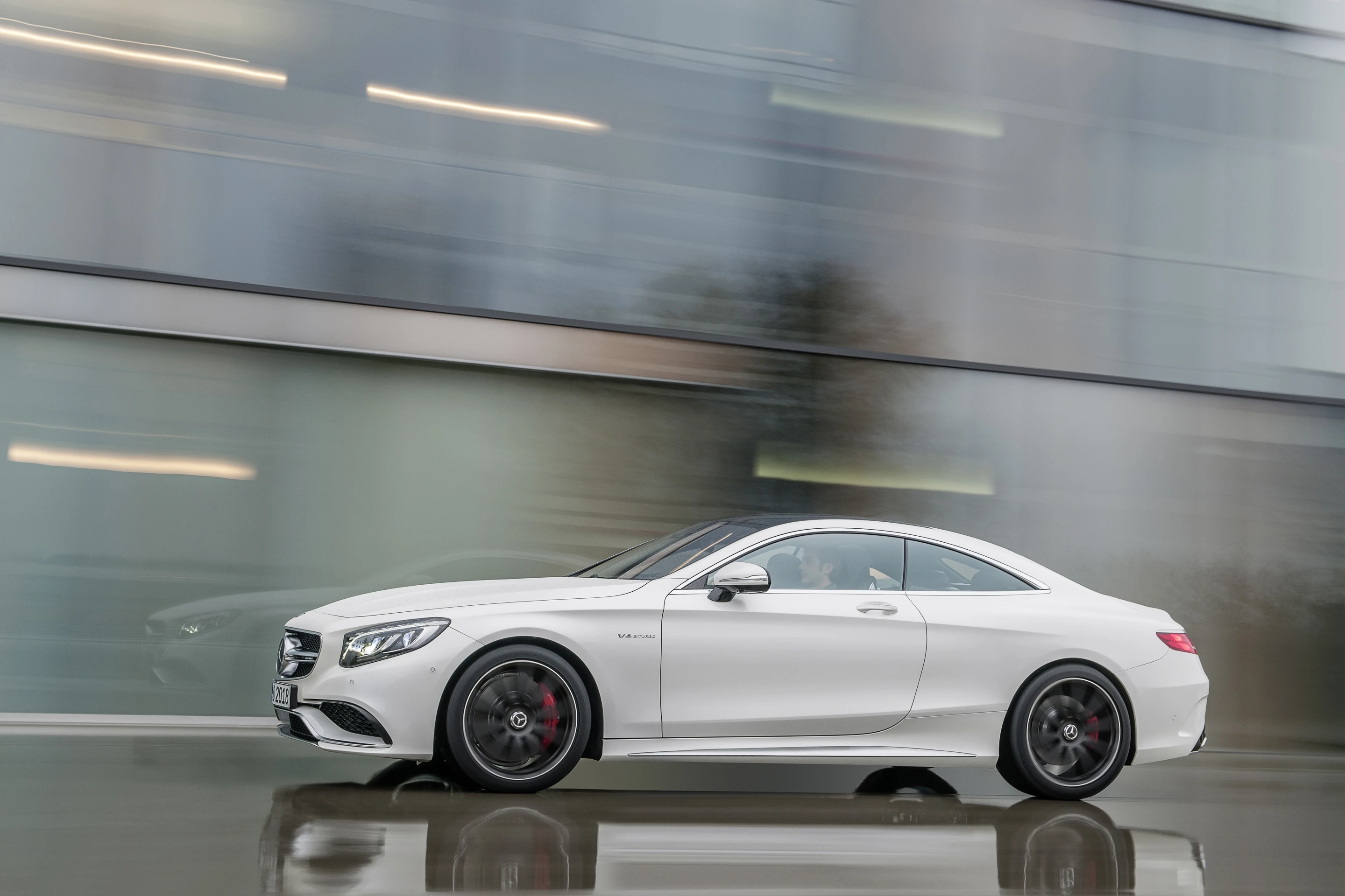 To keep the Coupé between the trees in the rain Mercedes has outfitted the car with its signature 4MATIC all-wheel drive system