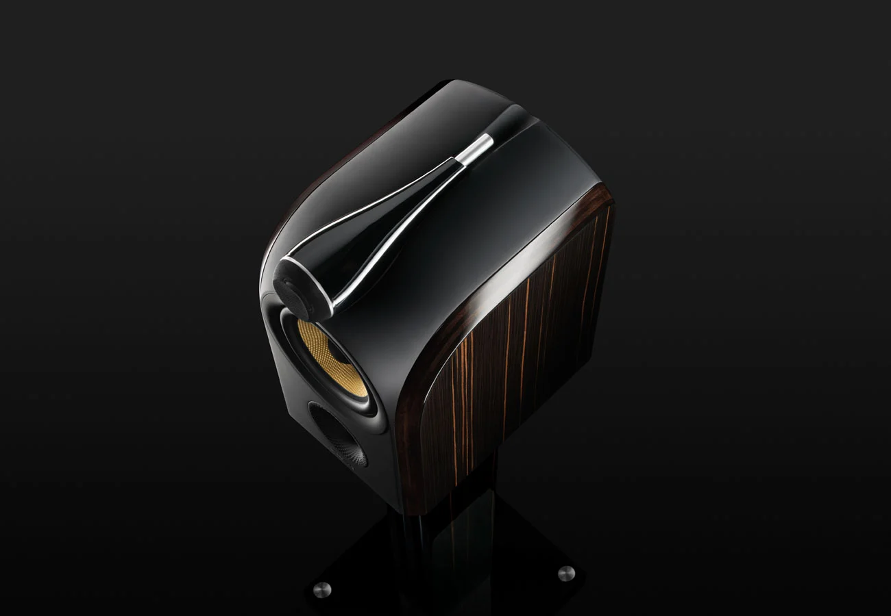 The PM1's new one inch tweeter is mounted on top of the cabinet
