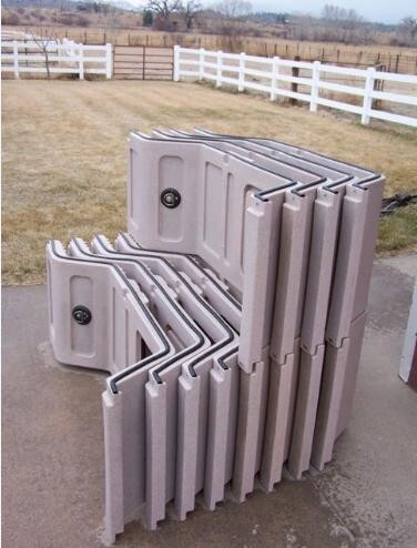 The Teal panels nest inside each other for easier storage