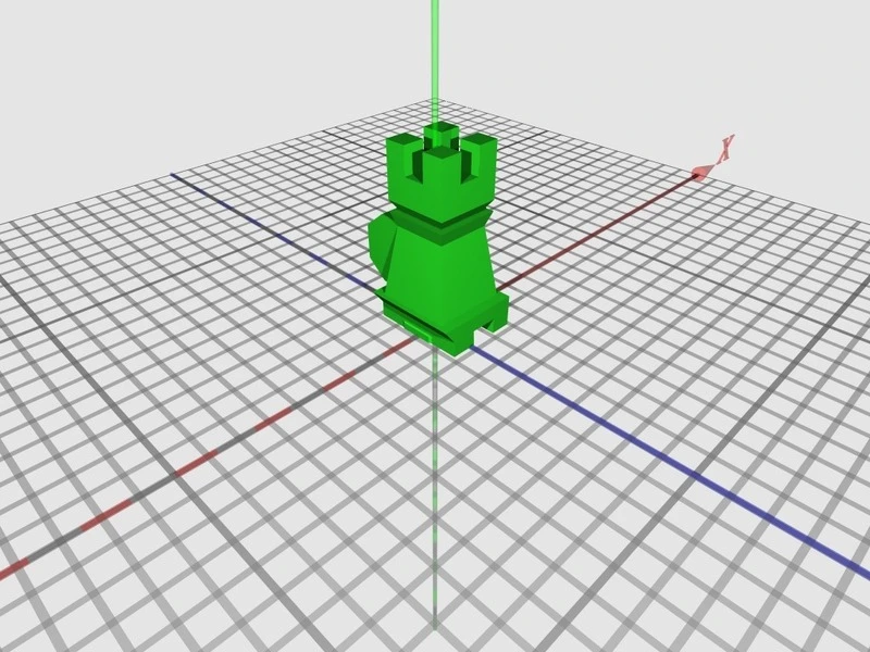 Larson's knight piece model, designed using Tinkercad