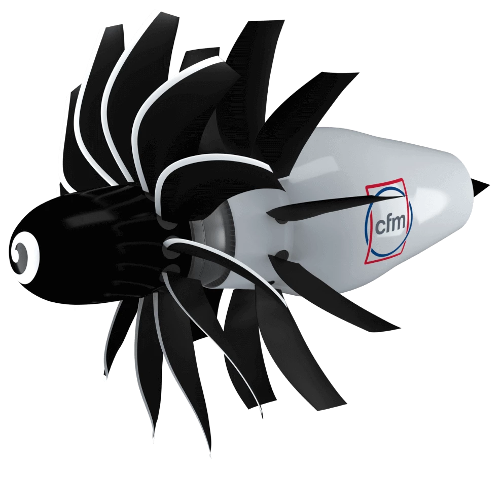 Open rotor designs place a large number of long, pitch-controllable blades in the air, combining the speed and performance of today's turbofans with the efficiency of a turboprop