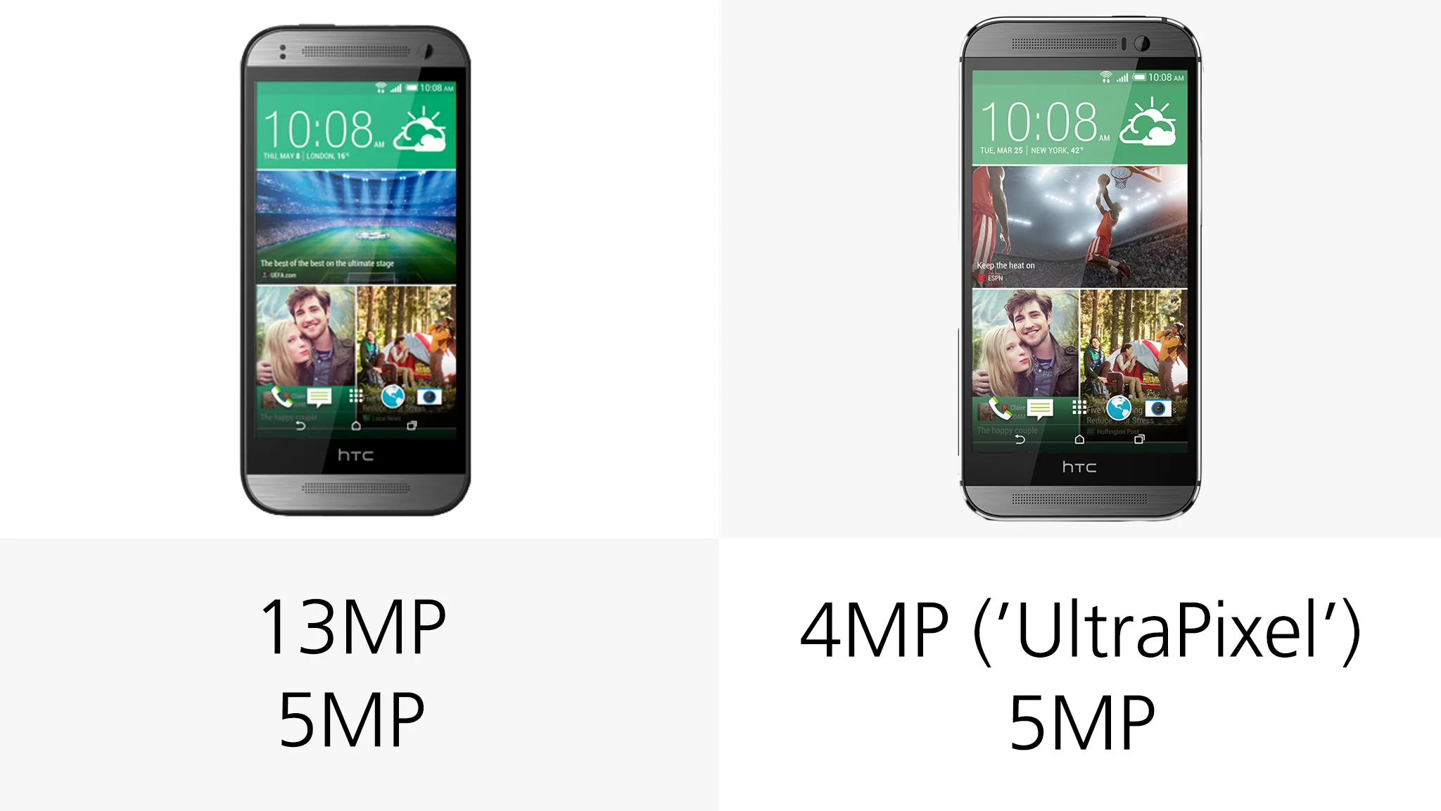 The two devices offer different rear-facing tech, though the front-facing offerings are the same