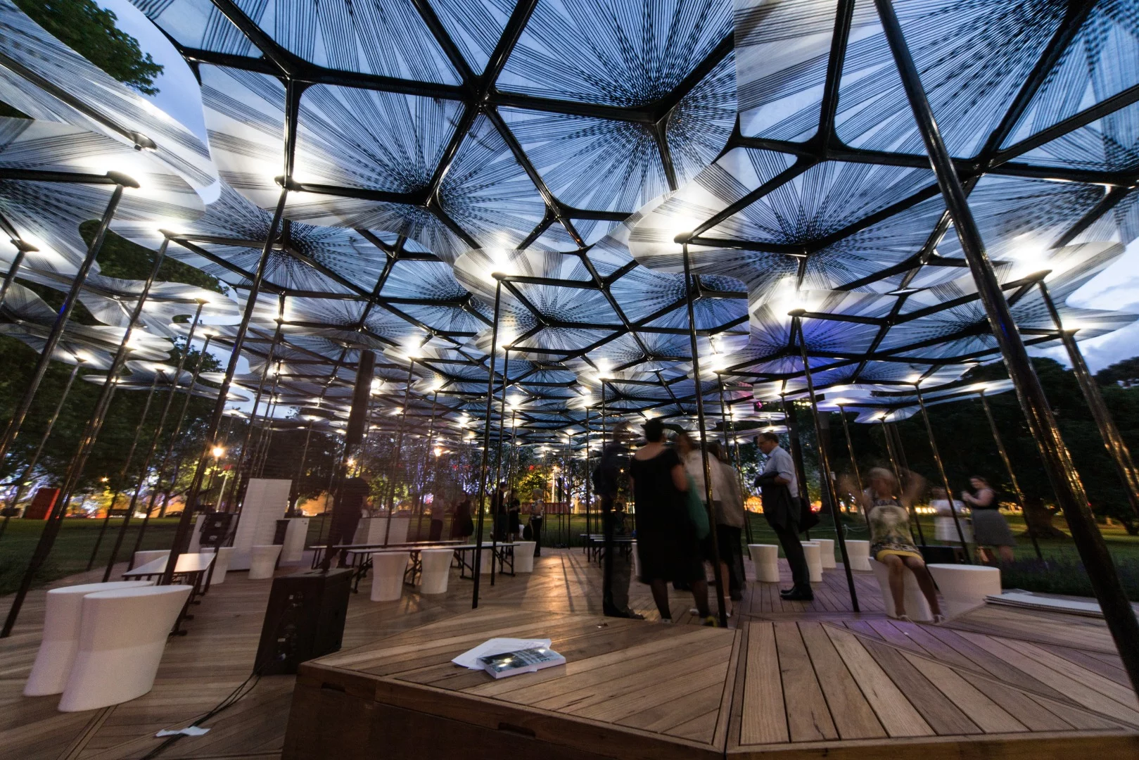 Melbourne's plentiful parklands have no shortage of shady trees under which to relax on a balmy summer evening, but a new addition to city's gardens offers a different way to wind down