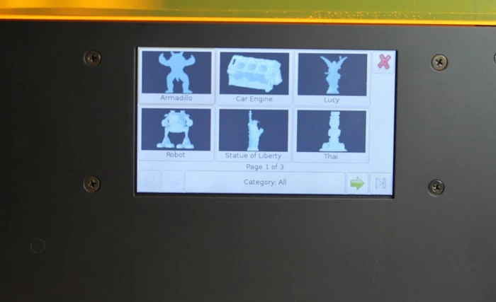 The Pegasus Touch has a color touchscreen