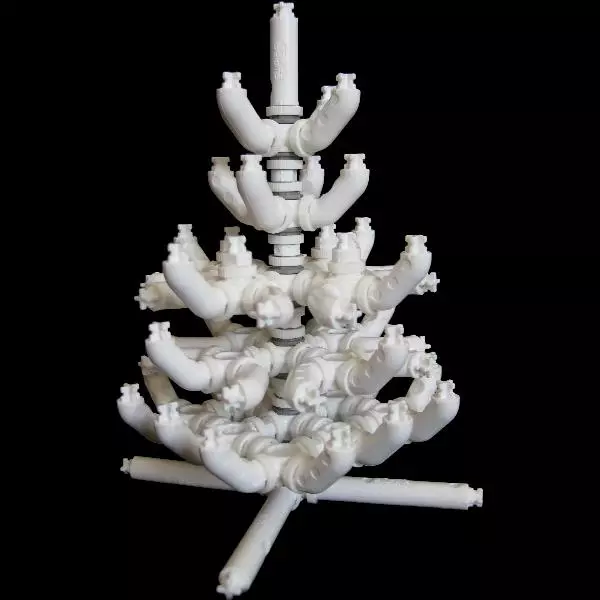 A pine tree, built with Crossbeams