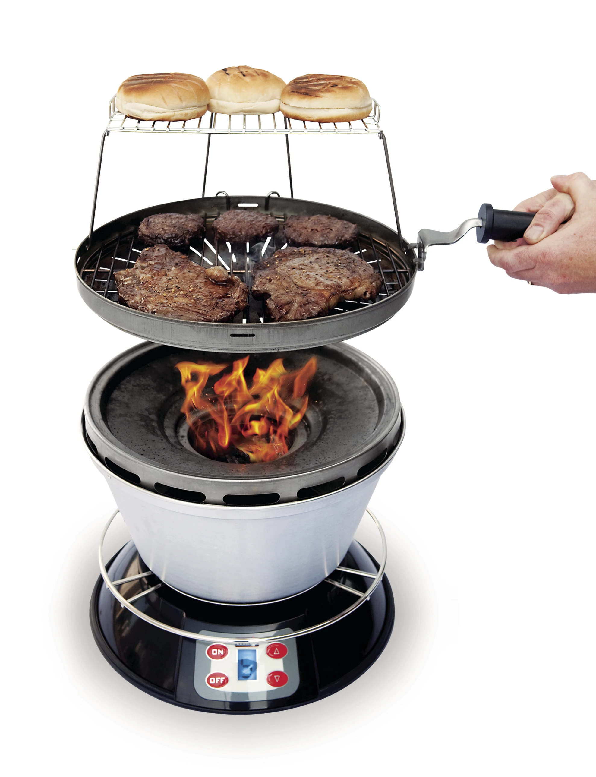 The Cook-Air grill comes complete with a warming rack