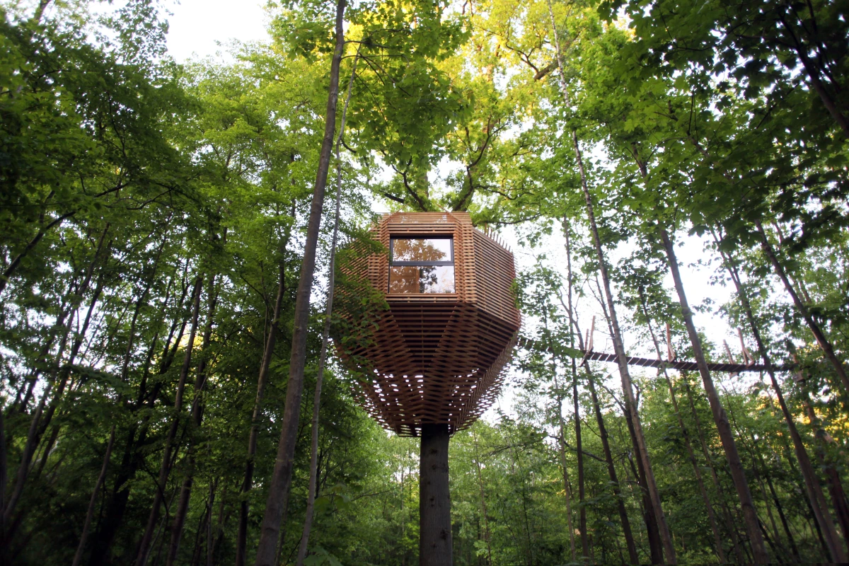 Paris based architectural and design studio Atelier LAVIT has recently completed its stunning Origin Treehouse, located in Raray, France