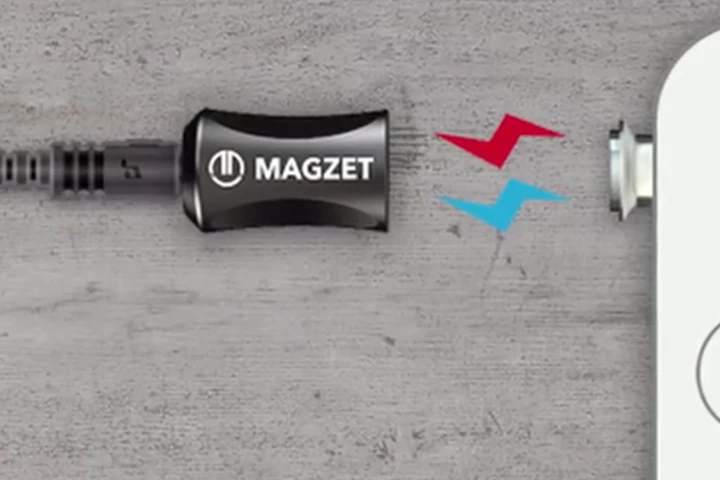 The Magzet allows users to plug in their audio devices with safer, easier-to-use magnets
