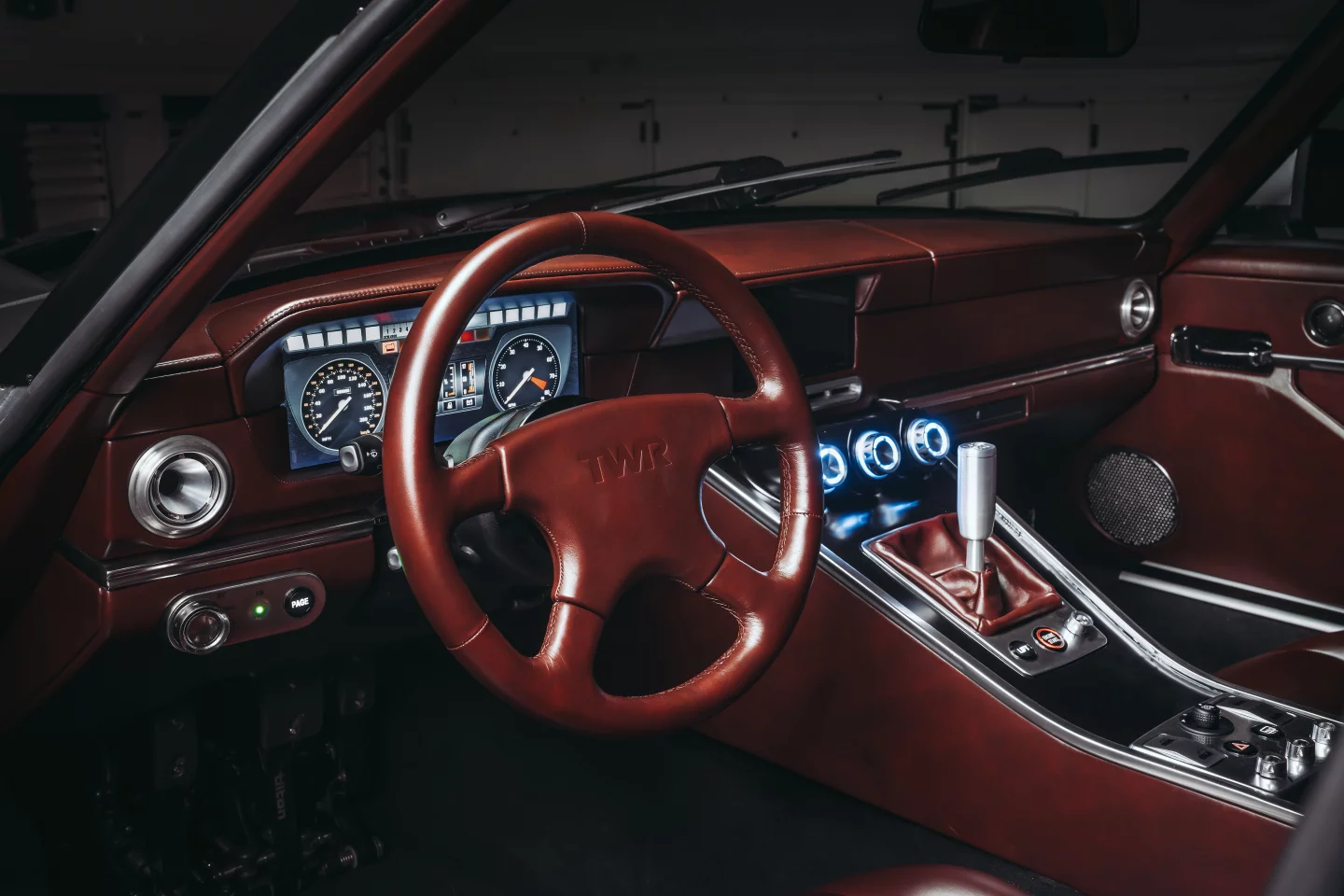 Everything, from the door panels to the steering wheel to the dashboard, is covered in leather