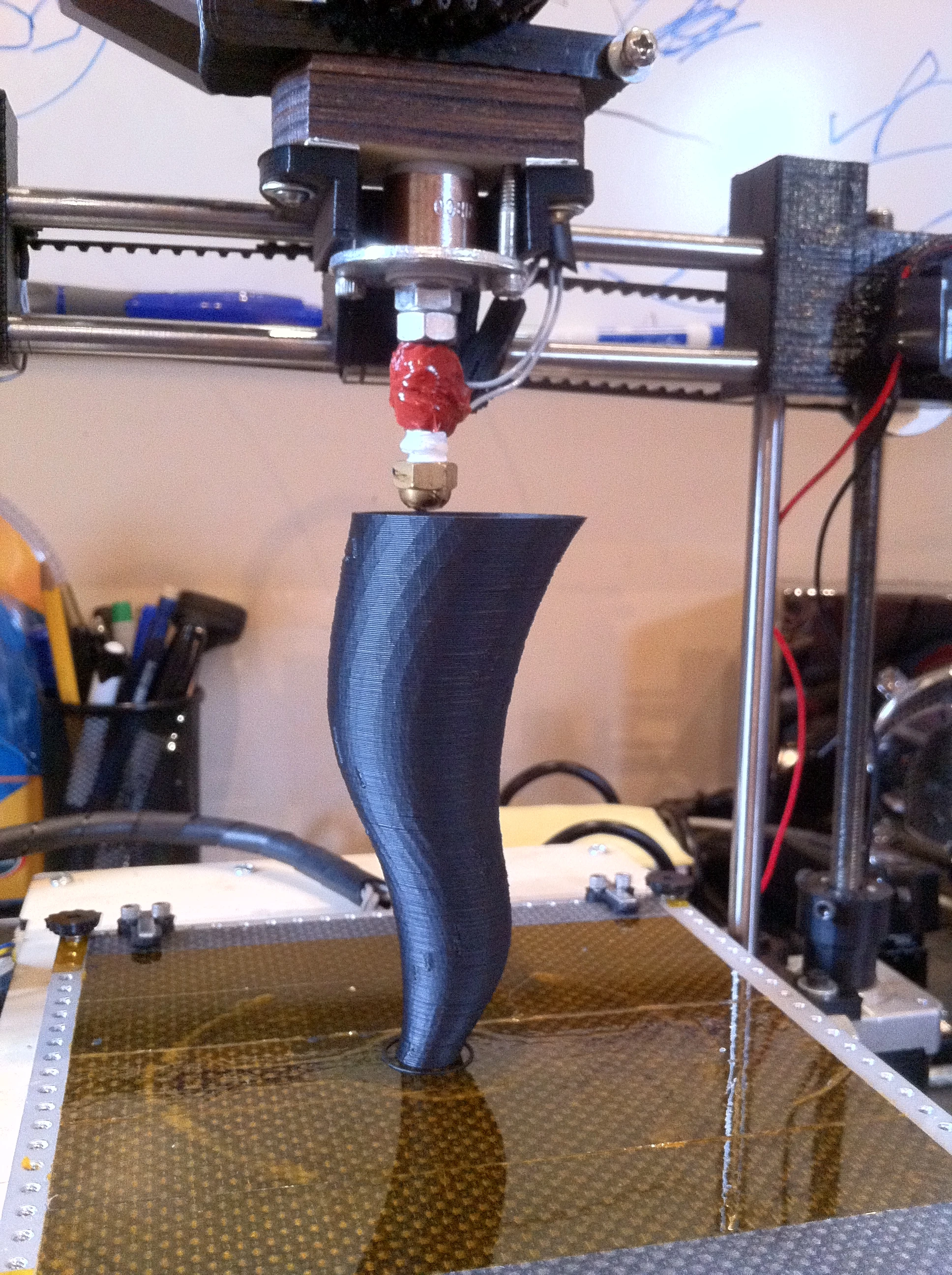 A tall printing example, using the Printrbot