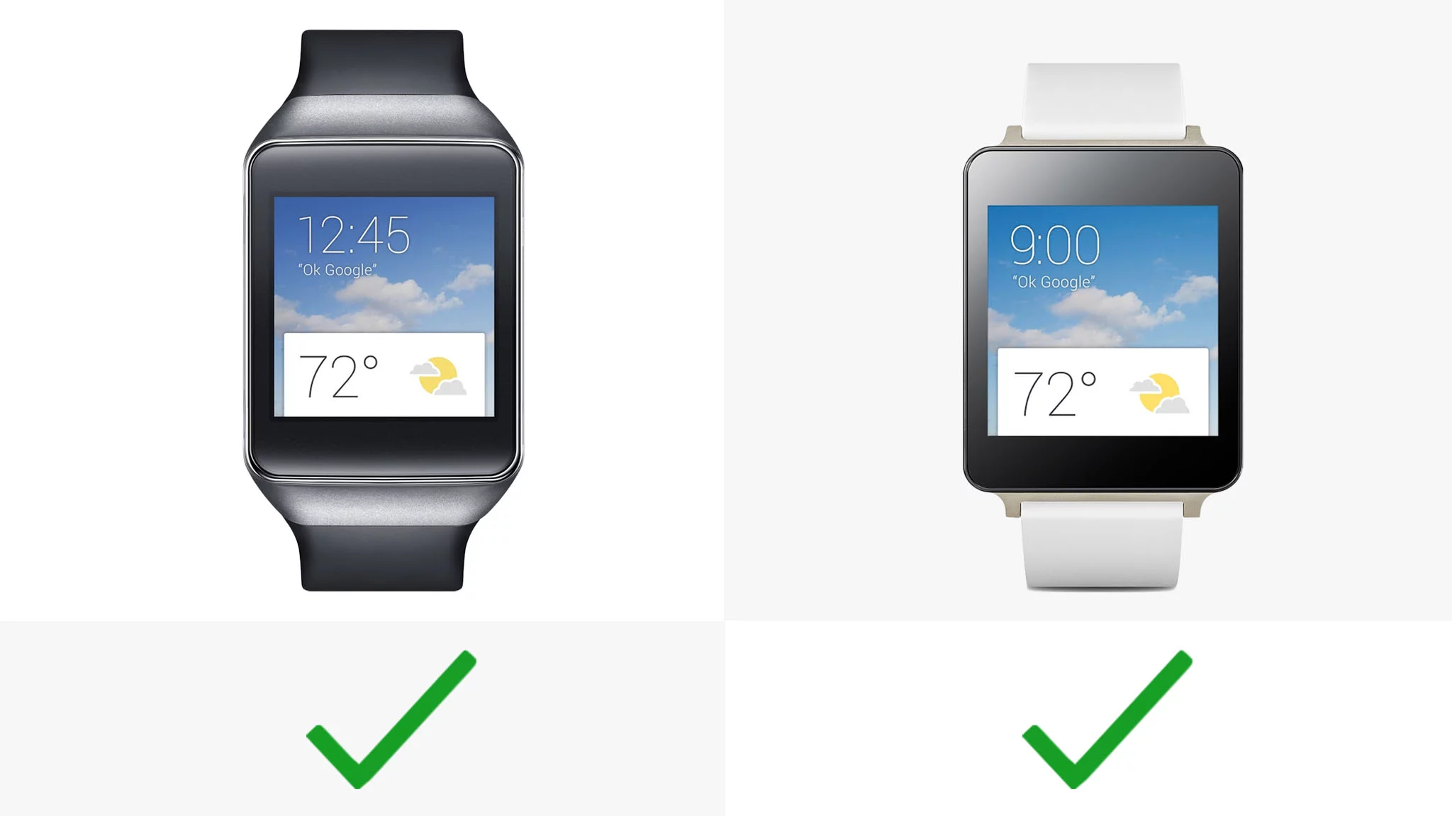 Both watches have always-on displays