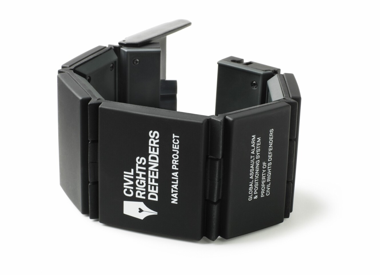 The bracelet's alarm sounds if forcibly removed