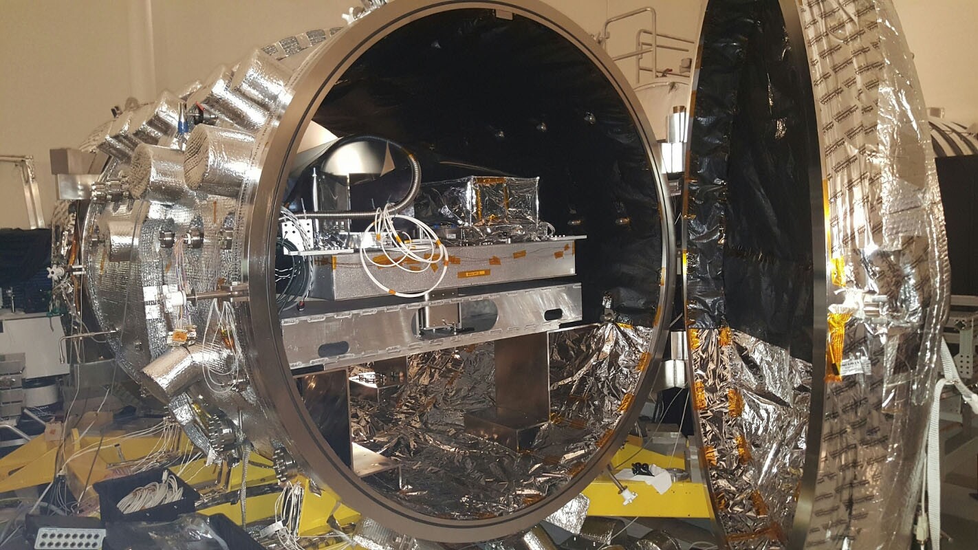 An image of the vacuum chamber at MIT were the team is testing new coronagraph technology