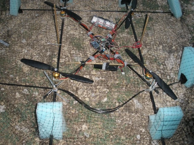 The second version of the Batcopter, after its first crash (Photo: Boston University)