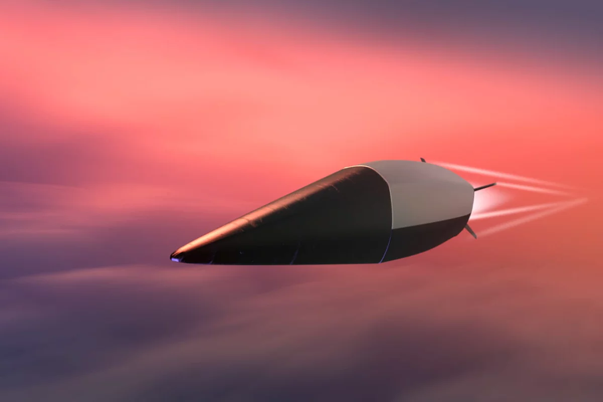 While the US recently tested a hypersonic missile made by Lockheed Martin, it has also tapped Raytheon to develop the super-speedy weapons, an example of which is seen here in this artist's rendering