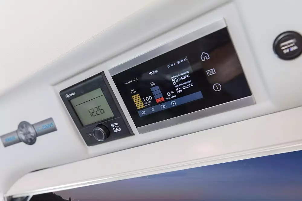 A look at the Knaus Boxdrive's touchscreen camper command center