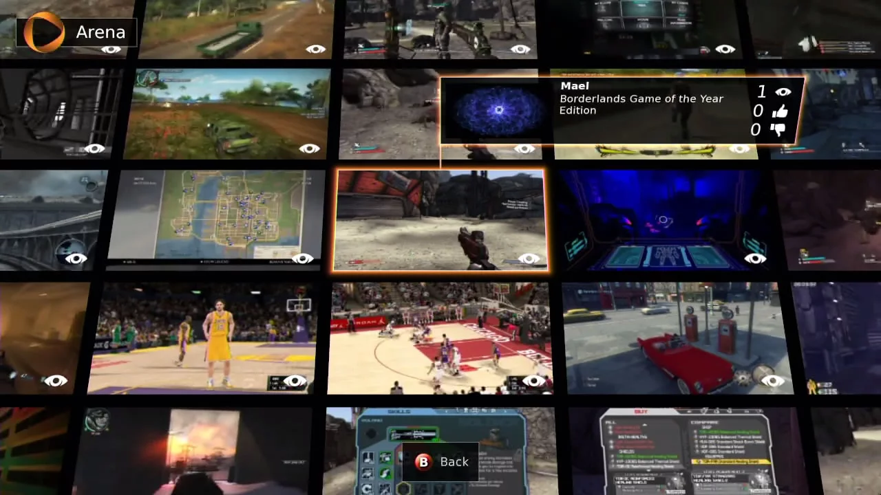 The system also allows players to watch others in action via the Game Arena