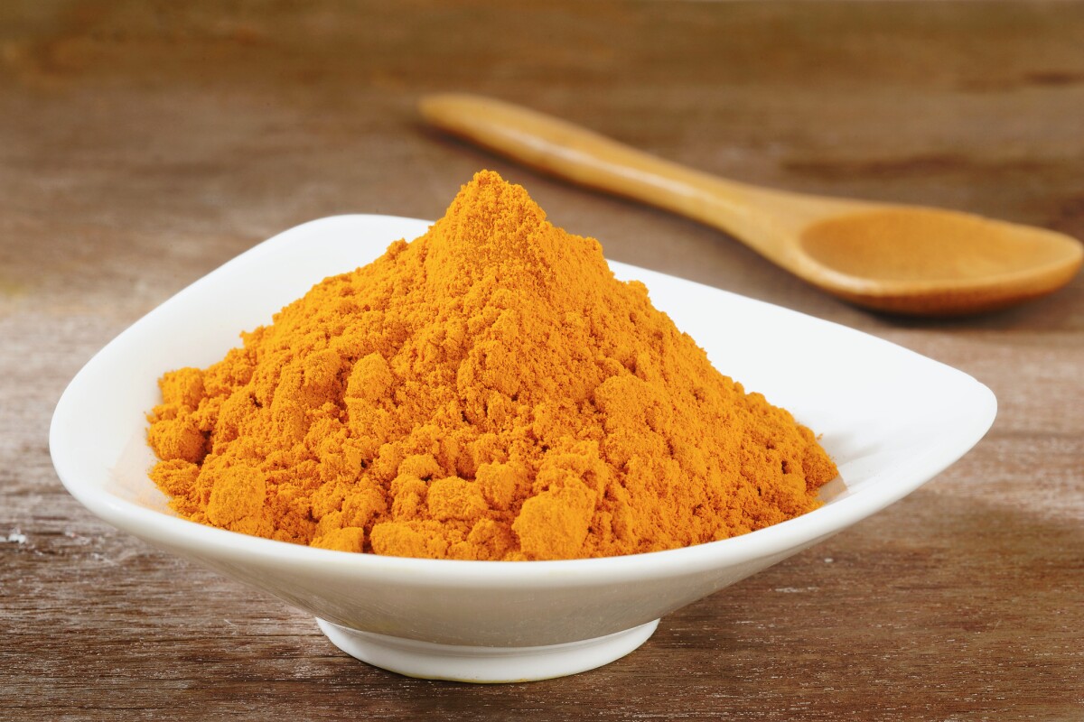 Curcumin is obtained from turmeric, pictured here
