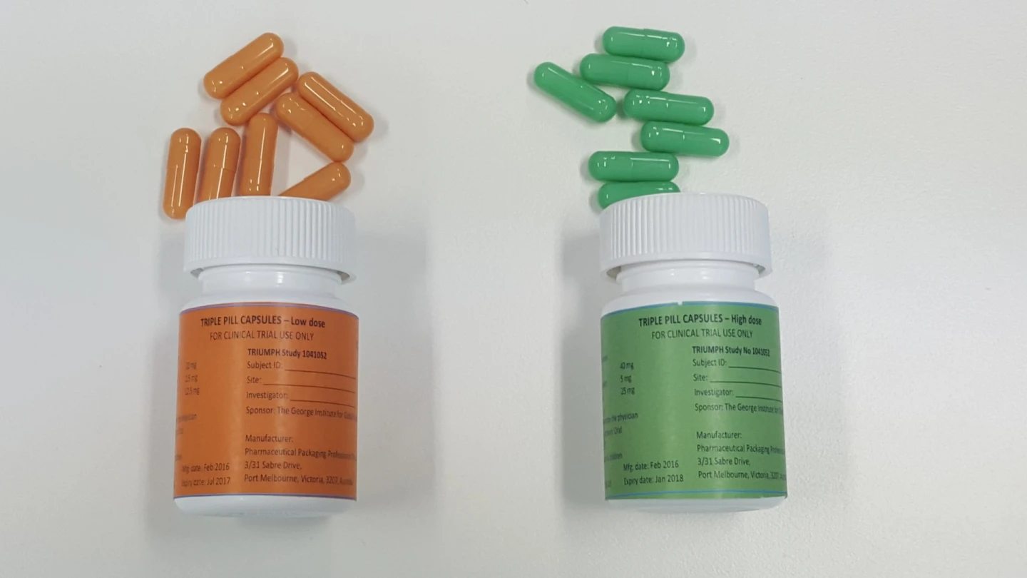 Half-doses of three separate drugs have been combined into one treatment for hypertension that is proving more effective than any one drug by itself