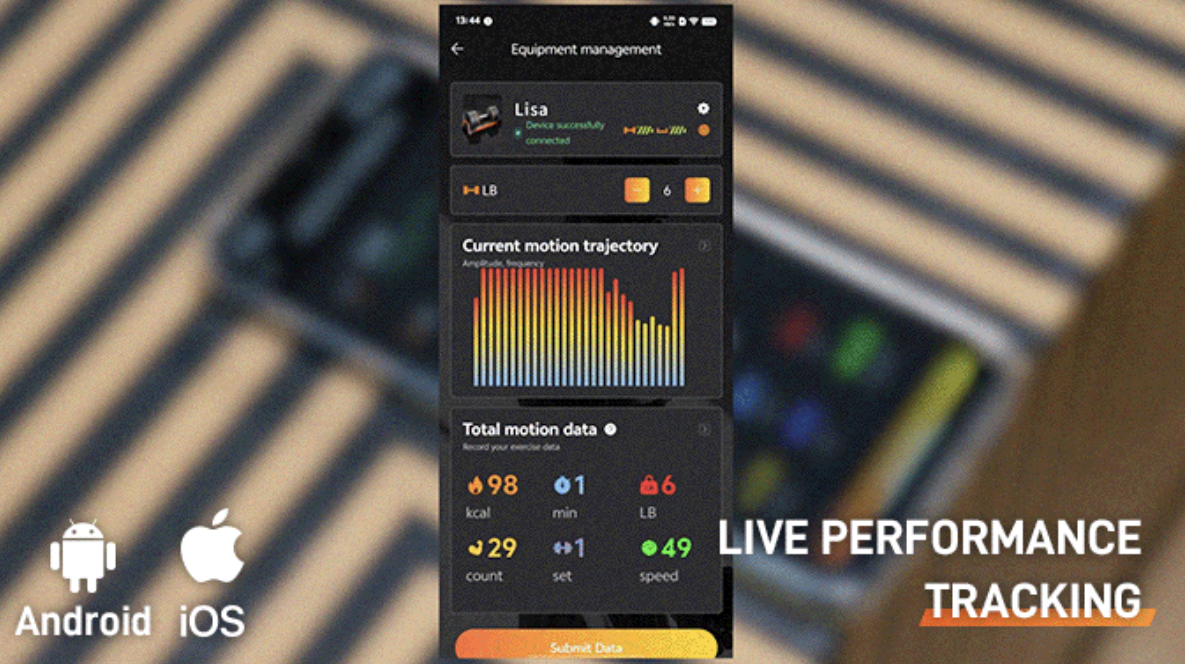 Track progress and share with friends through the easy app that gathers real-time data