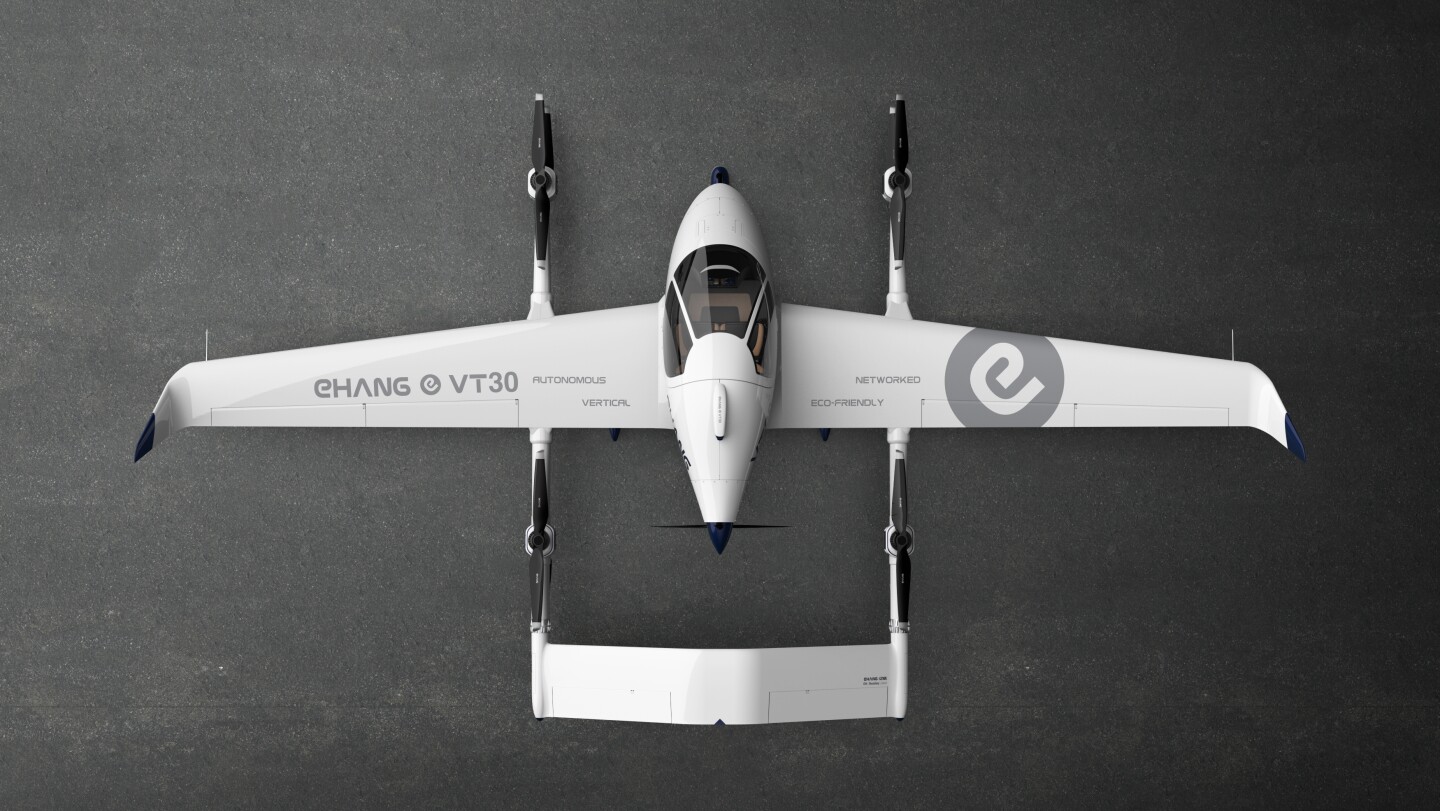 EHang says its upcoming long-range lift-and-cruise VT30 aircraft is nearly ready for flight demonstrations