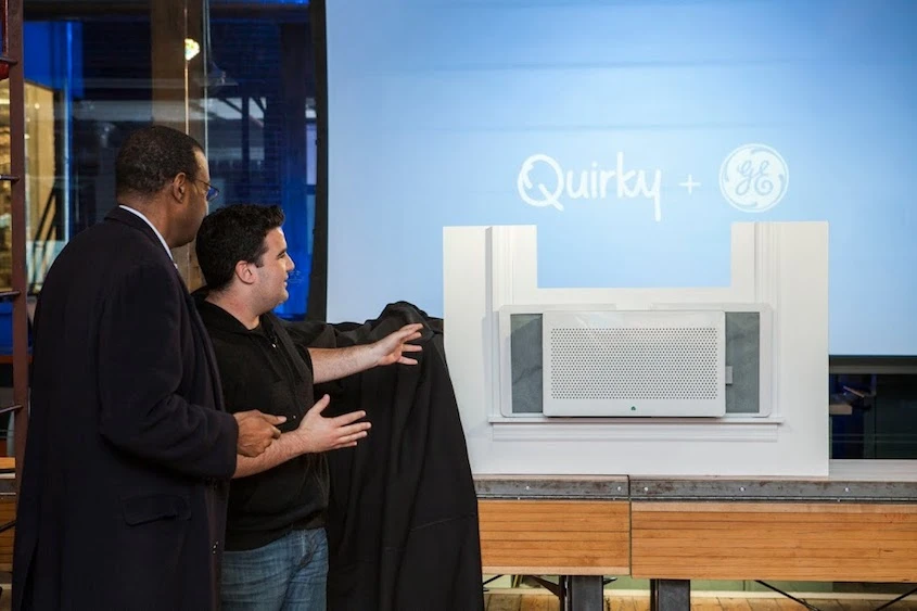 The Aros air conditioner is unveiled to its inventor
