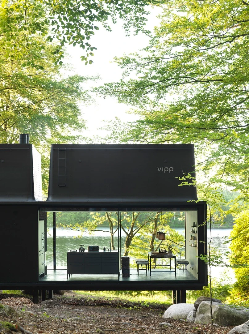 The Vipp Shelter is described by the firm as a "battery charging station for humans"