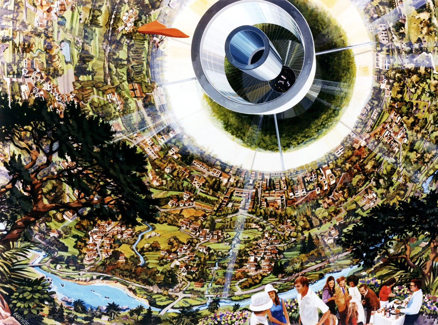 Why not? Hang gliding inside a Bernel Sphere, by Rick Guidice